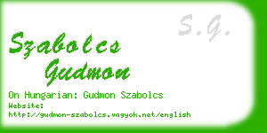 szabolcs gudmon business card